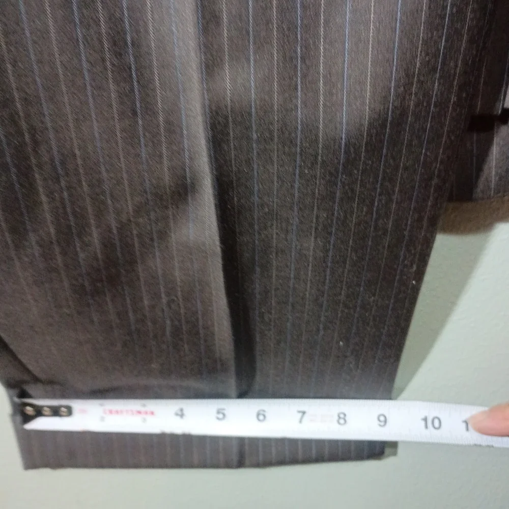 Lauren Ralph Lauren Suit, Men 40x28 Brown Pinstripe 2-Piece Blazer Trousers